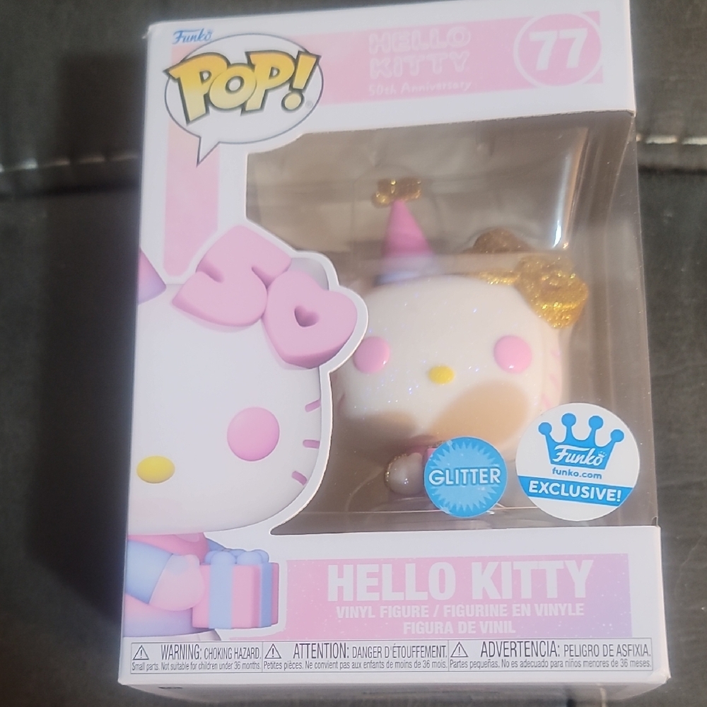 Funko Pop Hello Kitty 50th Anniversary with Pink and Gold Accents
